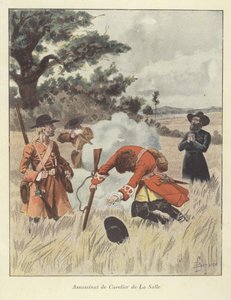 Die Ermordung von René-Robert Cavelier de La Salle, 1687 von Louis Charles Bombled