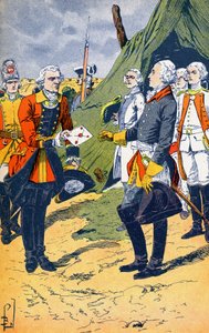 Washington empfängt die Kapitulation von Yorktown