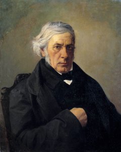 Porträt des Philosophen Victor Cousin (1792-1867) Gemälde von Louis Claude Mouchot (1830-1891). 19. Jahrhundert von Louis Claude Mouchot