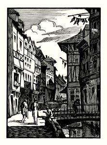 Illustration für Madame Bovary von Gustave Flaubert (Holzschnitt) von Louis Claudel