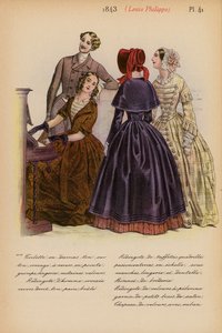 Französische Mode: 1843, Louis-Philippe (Farblithographie) von Louis Colas