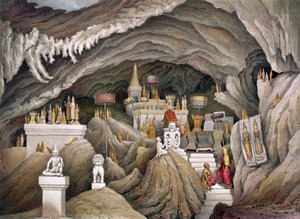Innenansicht der Grotte von Nam Hou, Laos, aus 