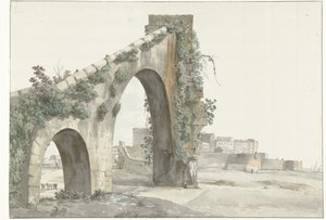 Ansicht des Aquädukts und der Stadt Tarent