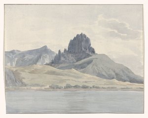 Ansicht der Küste von Pentidatilo jenseits des Kaps Spartivento (Titel auf dem Objekt)
Reise nach Italien, Sizilien und Malta - 1778 (Serientitel) von Louis Ducros