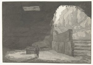 Grotte und Brunnen in der alten Stadt Manduria (Voyage en Italie, en Sicile et à Malte - 1778) von Louis Ducros
