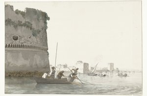 Muschelfischer am Mare Piccolo bei den Festungswerken von Tarent
