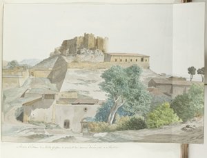 Altes Schloss von Mata und Grifone und das Karmelitenkloster, Fundamente von Messina (Voyage en Italie, en Sicile et à Malte - 1778) von Louis Ducros