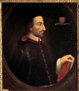 Porträt von Cornelius Jansen, genannt Jansenius, Bischof von Ypern (1585-1638) von Louis Dutielt