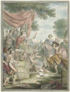 Pompeius lässt die Briefe von Sertorius verbrennen