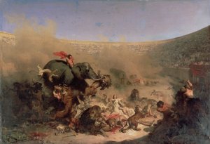 Die Christen werden von den Römern den Bestien vorgeworfen