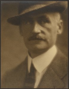 [Porträt eines Mannes mit Strohhut] von Louis Fleckenstein