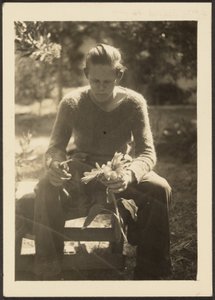 [Frau mit Sonnenblumen]