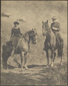 [Frau und Mann zu Pferd] von Louis Fleckenstein