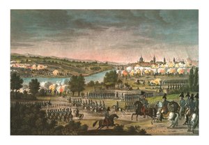 Schlacht von Dresden, 26. August 1813, um 1850 von Louis Francois Couche