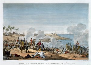 Die Schlacht von Aboukir, 7 Thermidor, Jahr 7, 25. Juli 1799 von Louis Francois Couche