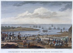 Die Einschiffung der Engländer in Holland, 30. November 1799 von Louis Francois Couche