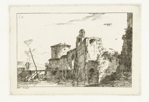 Festung und eine Brücke über den Fluss