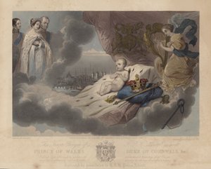 Das erste Gebet des Prinzen von Wales, Prinz Albert Edward, der zukünftige König Edward VII., 1842 von Louis Gallait