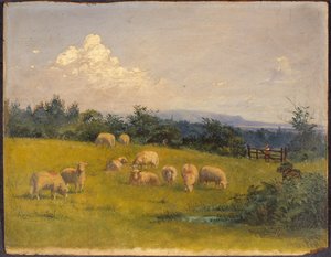Landschaft in der Nähe von Swansea von Louis Garnant Cawker