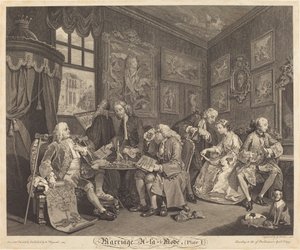 Die Heirat à la Mode: Tafel 1 von Louis Gerard Scotin after William Hogarth