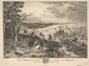 Raub auf einer Straße nach einem Gemälde in der Sammlung des Duc de Choiseul von Louis Germain