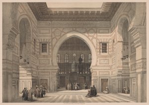 Ägypten und Nubien: Band III - Nr. 36, Innenansicht der Moschee des Sultans El Ghoree von Louis Haghe