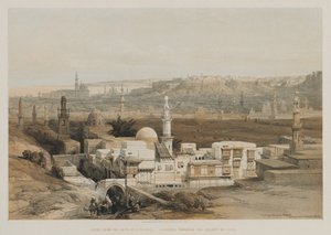 Ägypten und Nubien, Band III: Kairo vom Tor von Citzenib, Blick Richtung Wüste von Suez von Louis Haghe