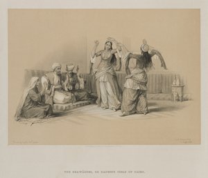 Ägypten und Nubien, Band III: Tanzende Mädchen in Kairo, 1849 von Louis Haghe
