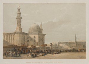Ägypten und Nubien, Band III: Moschee des Sultans Hassan, vom großen Platz von Rameyleh von Louis Haghe