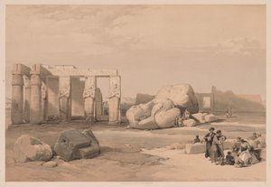 Ägypten und Nubien: Band II - Nr. 4, Fragmente der Großen Kolosse im Memnonium von Louis Haghe