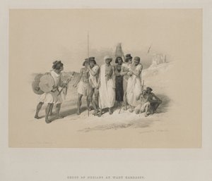 Ägypten und Nubien, Band II: Gruppe von Nubiern - Wady Kardasey von Louis Haghe