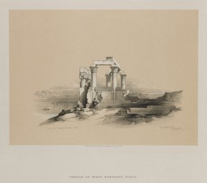 Ägypten und Nubien, Band II: Ruinen des Tempels von Kardeseh, Nubien, 1848 von Louis Haghe