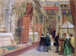 Der mittelalterliche Hof der Großen Ausstellung von 1851 von Louis Haghe
