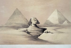 Die große Sphinx von Gizeh. 19. Jahrhundert (Lithographie) von Louis Haghe