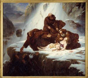 Die Ordensleute im Hospiz von Saint Gotthard (San Gottardo), die Familien helfen, die von Räubern betroffen sind