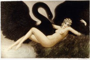 Leda und der Schwan, c.1934 (Radierung und Kaltnadel, farbig gedruckt)