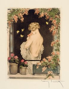 Die vier Jahreszeiten: Sommer, ca. 1928 (handkolorierte Radierung & Aquatinta)