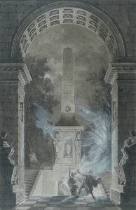 Szene aus der Tragödie Semiramis von Voltaire
