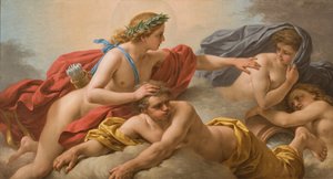 Die Sonne vertreibt die Winde und Stürme von Louis Jean Francois I Lagrenee