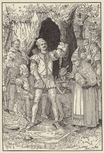 Hier ist genug Geld, Meister, sagte Little John, um die Rechnung zu bezahlen von Louis John Rhead