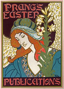 Prangs Osterveröffentlichungen. Plakat von Luis Rhead, USA, ca. 1895