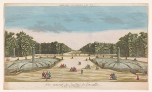 Ansicht des Gartens von Versailles von Louis Joseph Mondhare