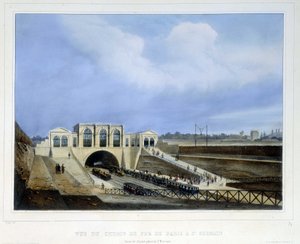 Eisenbahn von Paris nach Saint Germain - in „Paris en 1837“ von Arnout