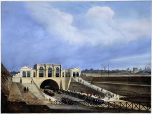 Eisenbahn von Paris nach Saint Germain - in „Paris en 1837“ von Arnout