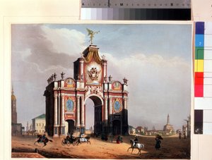 Das Rote Tor in Moskau von Louis Jules Arnout