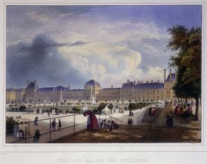 Ansicht des Palais des Tuileries - in „Paris en 1837“