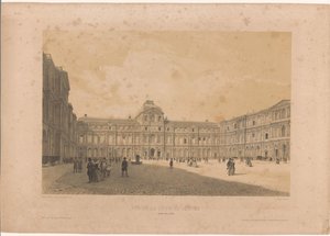Ansicht des Innenhofs (Cour Carrée) des Louvre