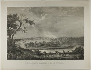 Ansicht eines Teils von Moskau und seiner Umgebung von Louis Julien Jacottet