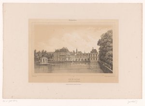 Ansicht des Schlosses von Fontainebleau von Louis Julien Jacottet