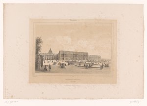 Blick auf das Schloss von Versailles aus den Gärten